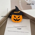 Halloween pumpkin hair clip with black wizard hat for children festive party hair accessory - Pumpkin Funny Expression Black Wizard Hat (968-30)