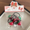 Set di elastici per capelli per bambini con ciondoli a fragola 3D in confezione retail - Fragola