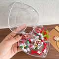 Christmas jewelry gift set for girls with Santa hair clips and beads in heart box - Christmas Hut