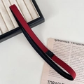 Elastic burgundy and black non-slip yoga headband with silicone grip for fitness - Burgundy