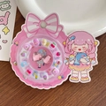 Set de faux ongles pour enfants motifs fruits mignons fraise et cerise avec nœud rose - Fruit Rose