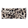 Chic leopard print criss cross headband made of elastic knitted fabric for women - Leopard Print