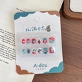 Coffret de faux ongles pour enfants motifs chiens de dessin animé rouges et bleus - Journal de Poupée