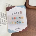 Cartoon Bear Kiki children's press-on nail set with 12 colorful hand-painted false nails - QiQi Bear