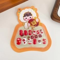 Chinese New Year kids press-on nails with red lion dance and lantern patterns - 3-Yellow Lantern
