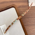 Franse retro acetaataten haarspeld met bruine marmertextuur en gouden handgemaakte tekst - 2-Multicolor Groen Bruin
