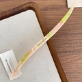 Pink and green marble acetate hair fork featuring France Handmade gold lettering - 6-Multicolor Pink Green