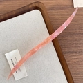 French vintage style pink marble acetate hair stick pin with gold handmade logo - 8-Multicolor Pink