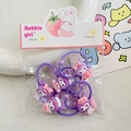 Purple Kuromi cartoon elastic hair ties set for girls in a cute storage bag - Five-Piece Set / Kuromi (Purple)