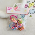 5-pack colorful kids hair ties with cartoon dog charms and elastic bands - Five-Piece Set / Cartoon Dog