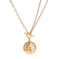 Collar de nácar de lujo con motivo de trigo dorado y cierre de palanca asimétrico - Collar Espiga De Trigo De Nácar (5018688291595)