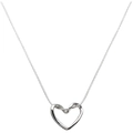 Minimalistische hohle Herz-Halskette mit eleganter silberner Schlangenkette für Damen - Hohlherz-Schlangenknochenkette (项-641) / Silber