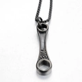 Hip-hop titanium stalen moersleutel hanger ketting in gun black voor mannen - Zwarte Moersleutel Hanger Zonder Ketting