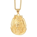 Pendentif Anubis égyptien style hip hop doré avec détail de l'œil de la providence - Pendentif Seul (Sans Chaîne)