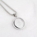 Rotating Saint Benedict medal necklace in silver titanium steel with classic bead chain - Silver Rotating Pendant Only (Without Chain)