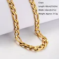 Dettaglio della catena cubana in acciaio dorato con lunghezza 60 cm e larghezza 0,8 cm - figaro catena / Oro