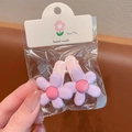 Coppia di fermagli per capelli a fiore lavanda opaco con centri rosa su base handmade - 2# Fiore Viola