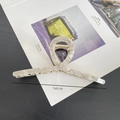 14cm large acetate hair claw clip with cream marble texture and metal spring mechanism - 13# Almond Cheese Ice (Approx 14cm)