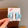 Pinzas para el pelo de sirena azul claro con perlas irisadas y purpurina - Pinza Cola de Pez / Azul