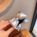 Pince à cheveux noeud argenté pour chignons élégants et coiffures mignonnes de filles - Marbre Gris