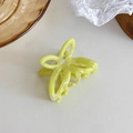 Elegant butterfly hair claw in marble cream yellow made of premium acetate fiber - Light Yellow Marble