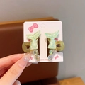 Barrettes à cheveux en forme de queue de sirène vert clair avec perles nacrées en lot - Vert menthe