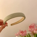Cerchietto intrecciato verde chiaro con spugna spessa per un effetto volume alto - verde chiaro