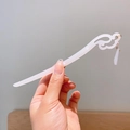 Vintage style lily of the valley hair stick with white hollow cloud and metal tassel - Creamy White Auspicious Cloud Hollow Pendant Style (12)