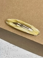 Pinza para el pelo ovalada grande hecha a mano con patrón de mármol amarillo pálido - Amarillo