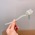Retro lily of the valley hair pin with light green tassels for hanfu hairstyle - Light Green Five Petal Flower Tassel Style (27)