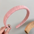 Rosafarbene Stoffhaarbänder mit vertikalen Diagonalstreifen für einen voluminösen Look - Rosa