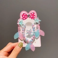 Schmuckset für Mädchen mit Meerjungfrau-Fischschwanz-Armband und Clip-Ohrringen - Rosa Blau Verlauf