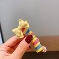 Elastico per capelli a spirale colorato con un simpatico fiocco giallo decorativo - Papillon Giallo