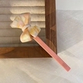 Haarklammer mit rosa Marmortextur-Schleife aus Acetat und minimalistischem Design - Fleischrosa (X236)