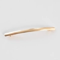 Forcina per capelli a forma di U in oro con texture in metallo spazzolato per capelli - Fermaglio Capelli Piatto Spazzolato / Oro / 10.5cm