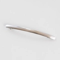 Forcina per capelli minimalista a U in argento opaco per acconciature eleganti - Fermaglio Capelli Piatto Spazzolato / Argento / 10.5cm