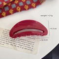 Classic deep red acetate hair claw clip measuring 10.5cm for half-up hairstyles - Style 2 Curved Moon / Wine Red Curved Moon Hair Claw