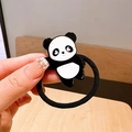 Elastisches Haargummi mit niedlichem Panda-Anhänger aus hochwertigem Harz-Material - Hallo Panda (X330)