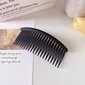 Pettine per capelli nero opaco minimalista per fissare la frangia e lo styling con denti curvi - Nero