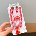 Kinder Wassermelone Schmuckset mit Acrylperlen Kette und Ohrringen für Mädchen - Wassermelonen Stil (Halskette Armband Ring Ohrringe)