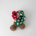 Toddler knitted scarf with colorful polka dots and brown pom-poms for winter warmth - Polka Dot Red Green (12#)