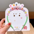 Kleurrijke kralen hoofdband voor meisjes met hartjes en acryl kralen op een kaart - Hartjes Haarband (32)