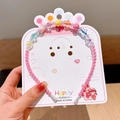 Zoete roze kralen hoofdband voor meisjes met ster- en bloembedeltjes op presentatiekaart - Roze Vijfpuntige Ster Stijl (33)