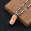 Pendaglio cilindrico rotante con motivo a loto inciso e iscrizione buddista - Solo ciondolo / Oro rosa