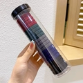 Set di elastici per capelli multicolori in tubo trasparente con tappo nero pratico - Colori Invernali