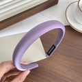 Cerchietto in raso lavanda fatto a mano con spugna per un effetto volume superiore - Viola