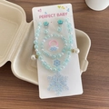Parure bijoux princesse bleu glacé 5 pièces avec collier et bracelet flocon - Flocon de Neige Bleu (3)