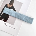 Atmungsaktives hellblaues geripptes Sportstirnband für Yoga Fitness und Schweißkontrolle - Blau