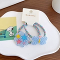 Kids elastic hair bands featuring star cloud and butterfly charms in pastel colors - 5-Blue Butterfly