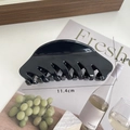 Grande molletta per capelli classica in acetato nero lucido lunga 11,4 centimetri - Grande / Nero